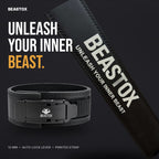 BEASTOX 13MM Auto-Lock Lever Belt – Micro-Adjustable, No Holes, Quick-Release Powerlifting Belt