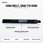 BEASTOX 13MM Auto-Lock Lever Belt – Micro-Adjustable, No Holes, Quick-Release Powerlifting Belt