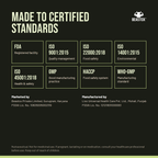 Quality: BEASTOX Pure Whey Isolate manufacturer facility and licence marks shown in the supplied image