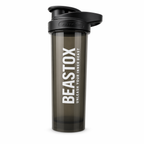 BEASTOX ShadowSip Shaker Bottle, 750 ml, Smoke Black, Leak-Proof Flip Lid with Carry Handle, for Protein Shakes, Pre-Workout & Gym Hydration