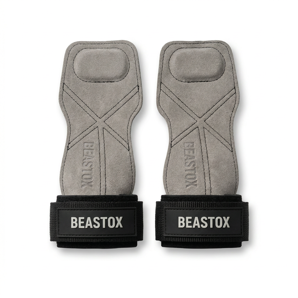 BEASTOX Performance Lifting Straps, Premium Suede, Deadlifts, Rows, Pull-Ups, Weightlifting