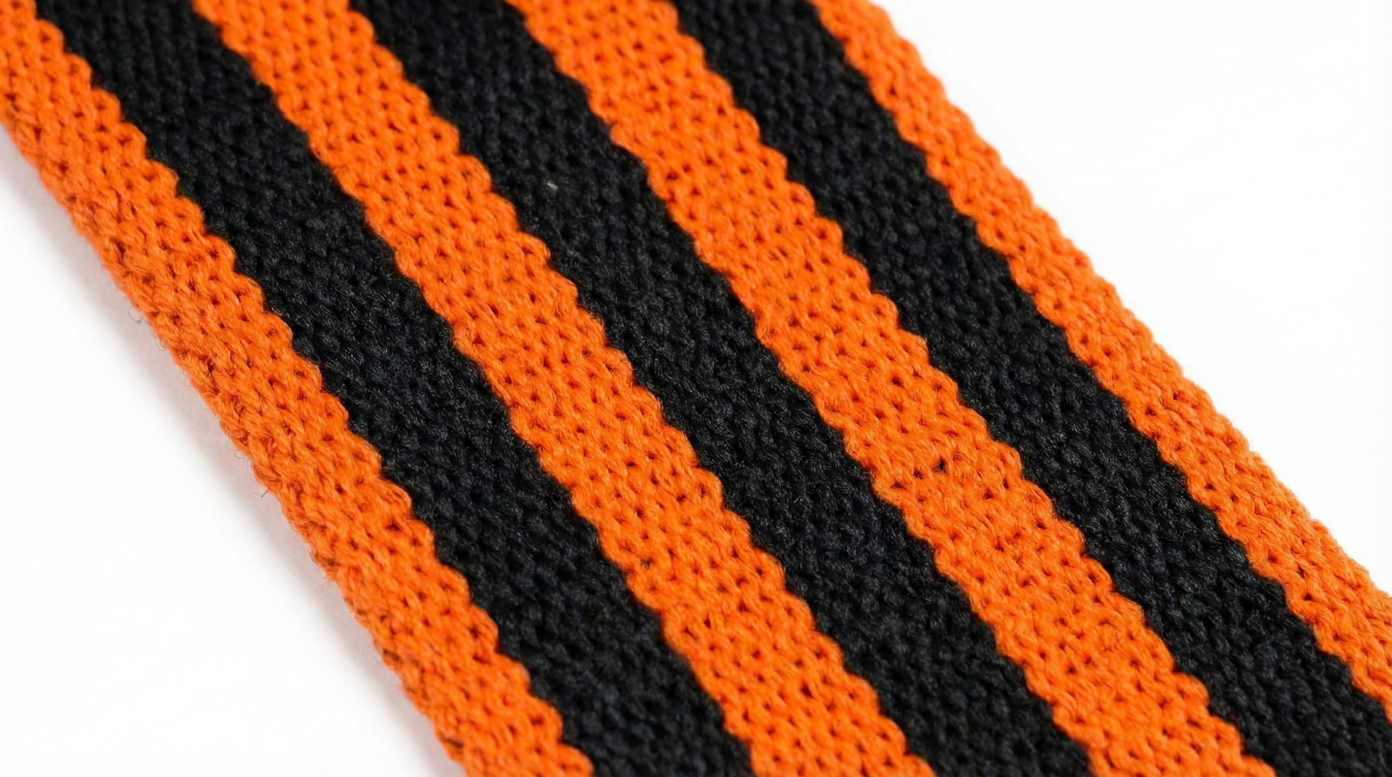 Beastox Wrist Wraps, Heavy Duty, Black and Orange Stripes, 18cm Long, 3cm Wide, Reinforced Stitching, Thumb Loop, Nylon