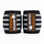 BEASTOX Wrist Wraps, Heavy Duty, 18cm Long, 3cm Wide, Reinforced Stitching, Thumb Loop, Nylon