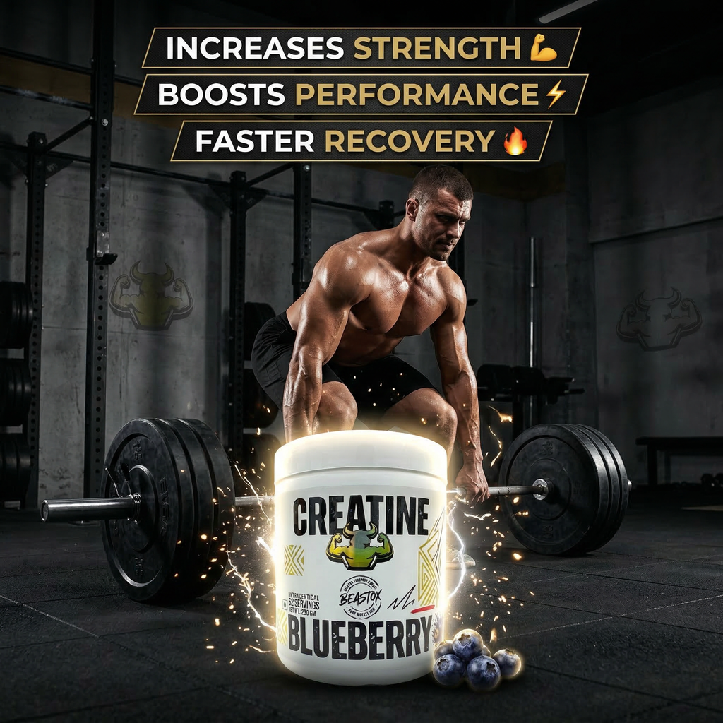 Beastox Creatine Monohydrate Powder, 3000mg, 62 Servings, 250g, Zero Sugar, Zero Fat