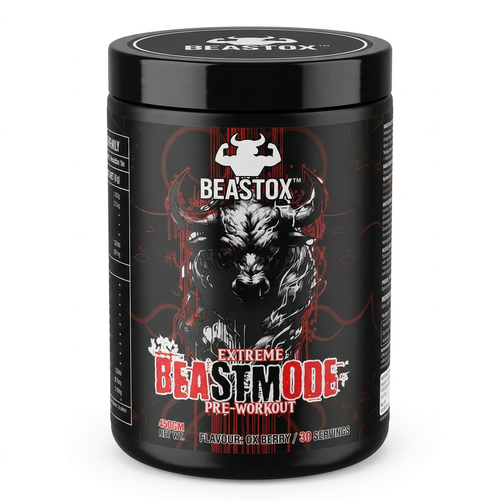 Beastox Extreme Beast Mode Pre-Workout | 4000mg Beta Alanine, 3000mg Citrulline Malate, 200mg Caffeine | Energy, Focus, Endurance & Pumps | 30 Servings (450g)