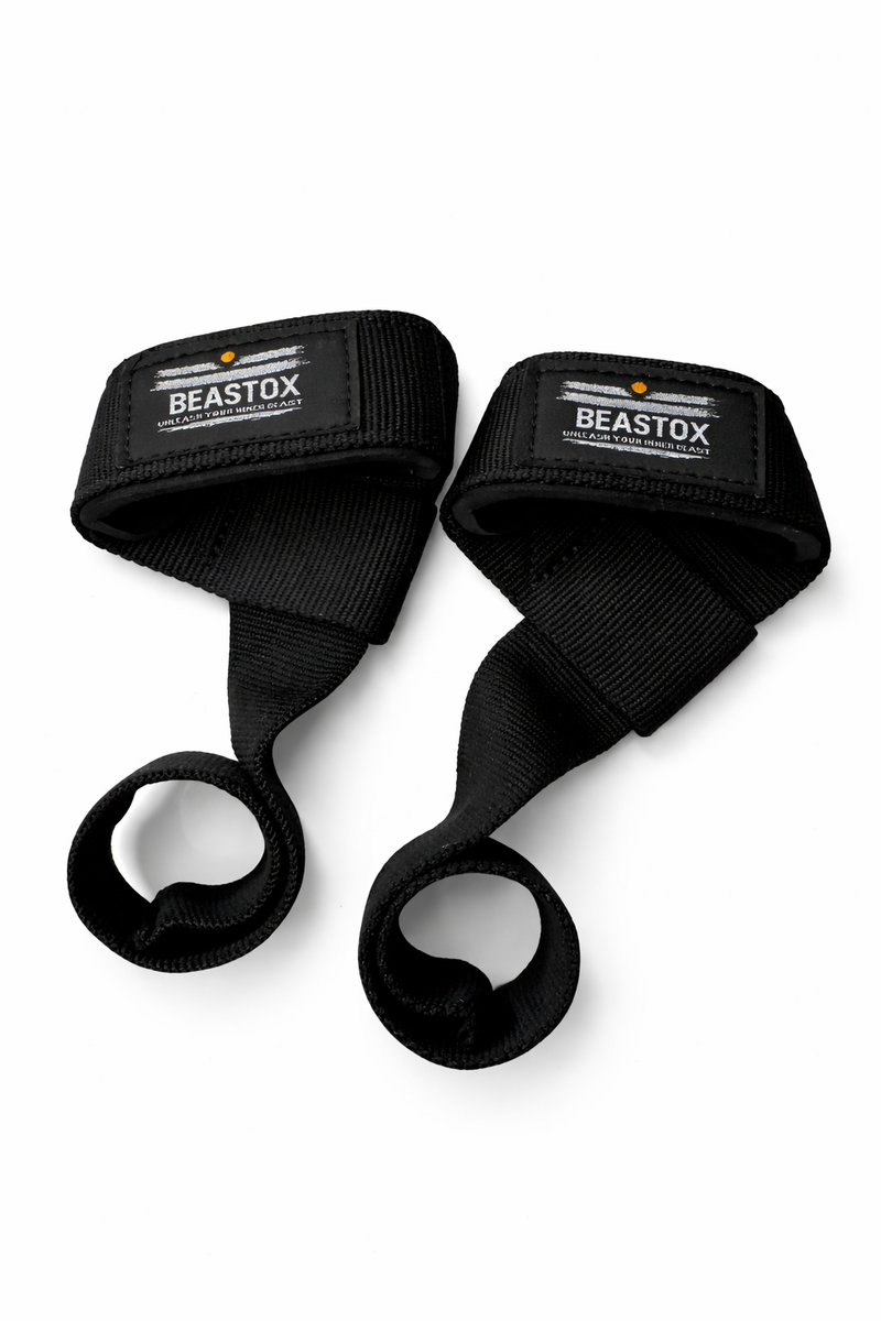 BEASTOX MAHAKAAL Auto-Locking Weightlifting Straps, Premium Nylon, AutoGrip Technology, 350 kg Load Capacity