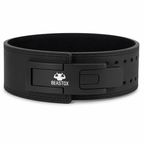 Photos: BEASTOX 10 mm premium leather weight lifting belt with quick-release lever buckle, front view