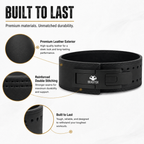 Quality: BEASTOX 10 mm lifting belt leather exterior, reinforced double stitching and lever buckle construction