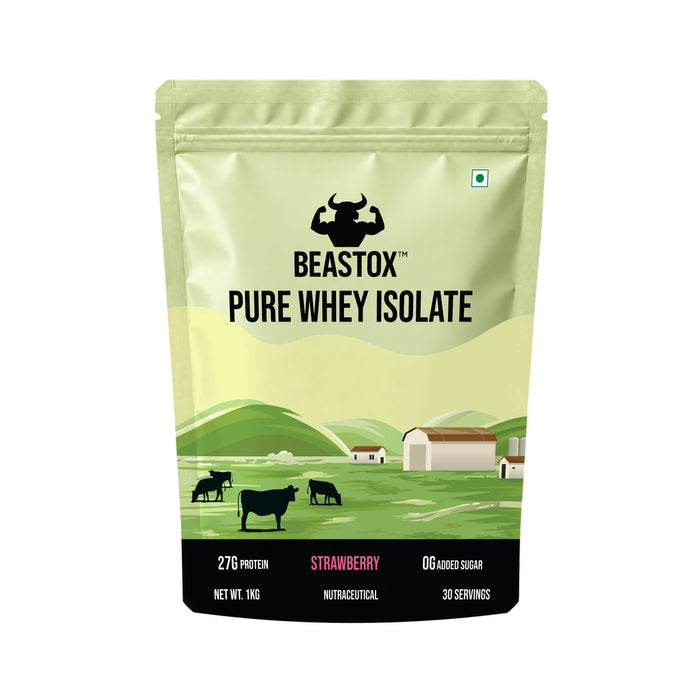 Photos: BEASTOX Pure Whey Isolate Strawberry front of pouch