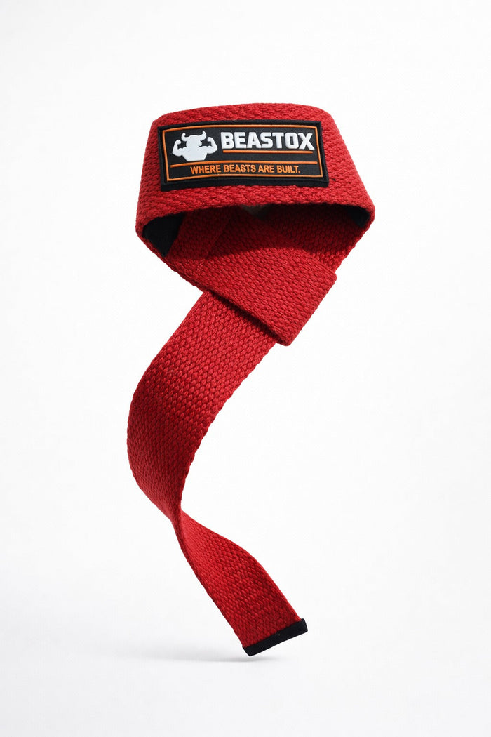 BEASTOX Lifting Straps, Heavy Duty Woven Cotton, Padded Wrist Support, for Deadlifts, Rows & Pull-Ups